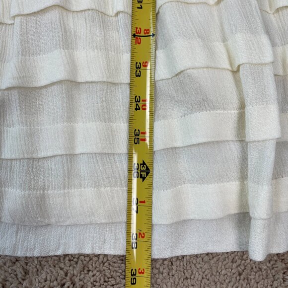 Free People Dress Women L Ivory Embroidered Beaded Wedding Bohemian Festival - Picture 8 of 13